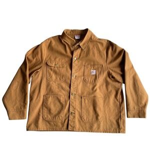 Pointer Brand Work Jacket Mens 2XL Brown Canvas Chore Coat LC King USA Made